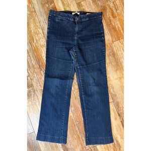 Banana Republic Premium Denim Trouser Jeans Rinse Wash Wide Leg